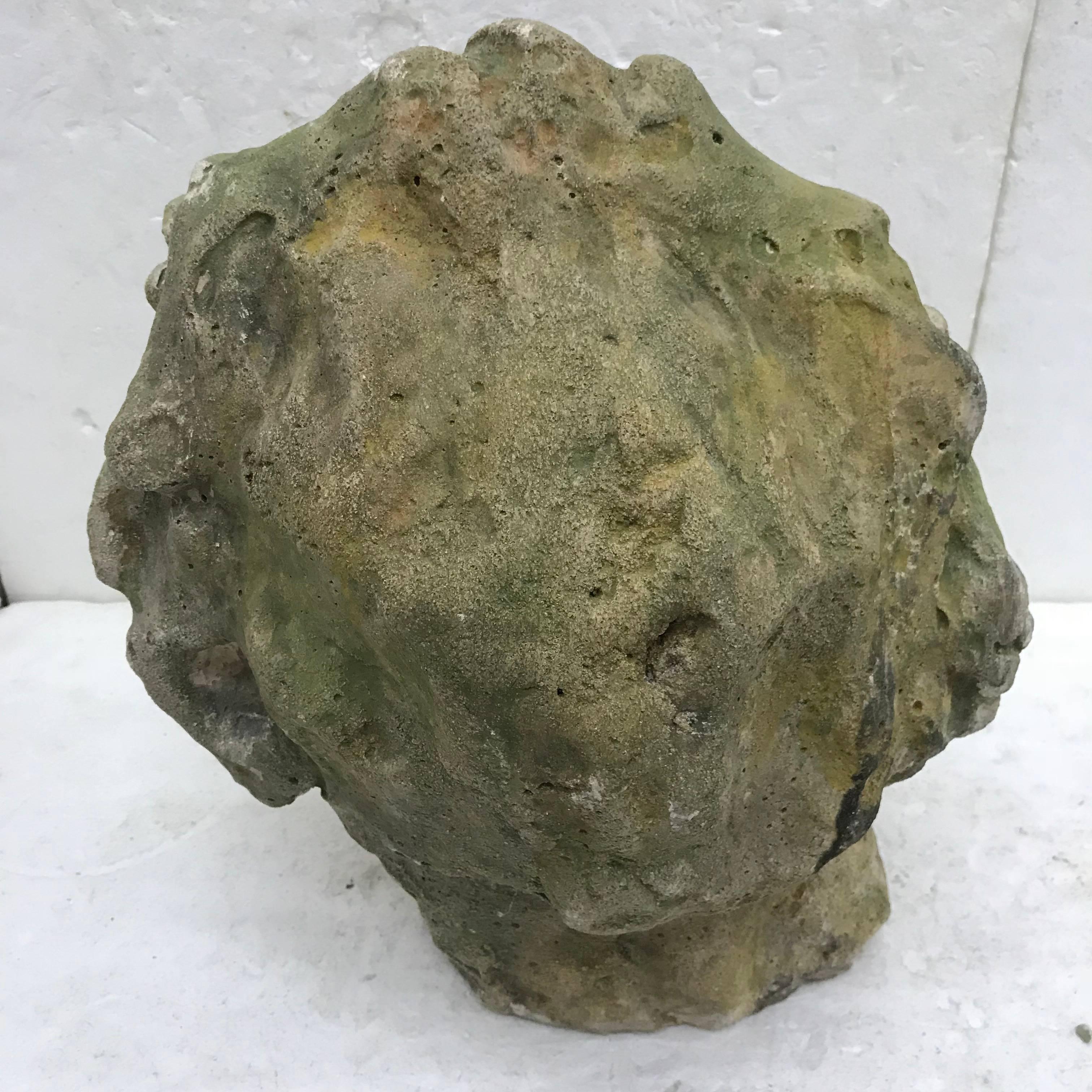 Bacco Stone Head, Made in Italy in Early 20th Century 2