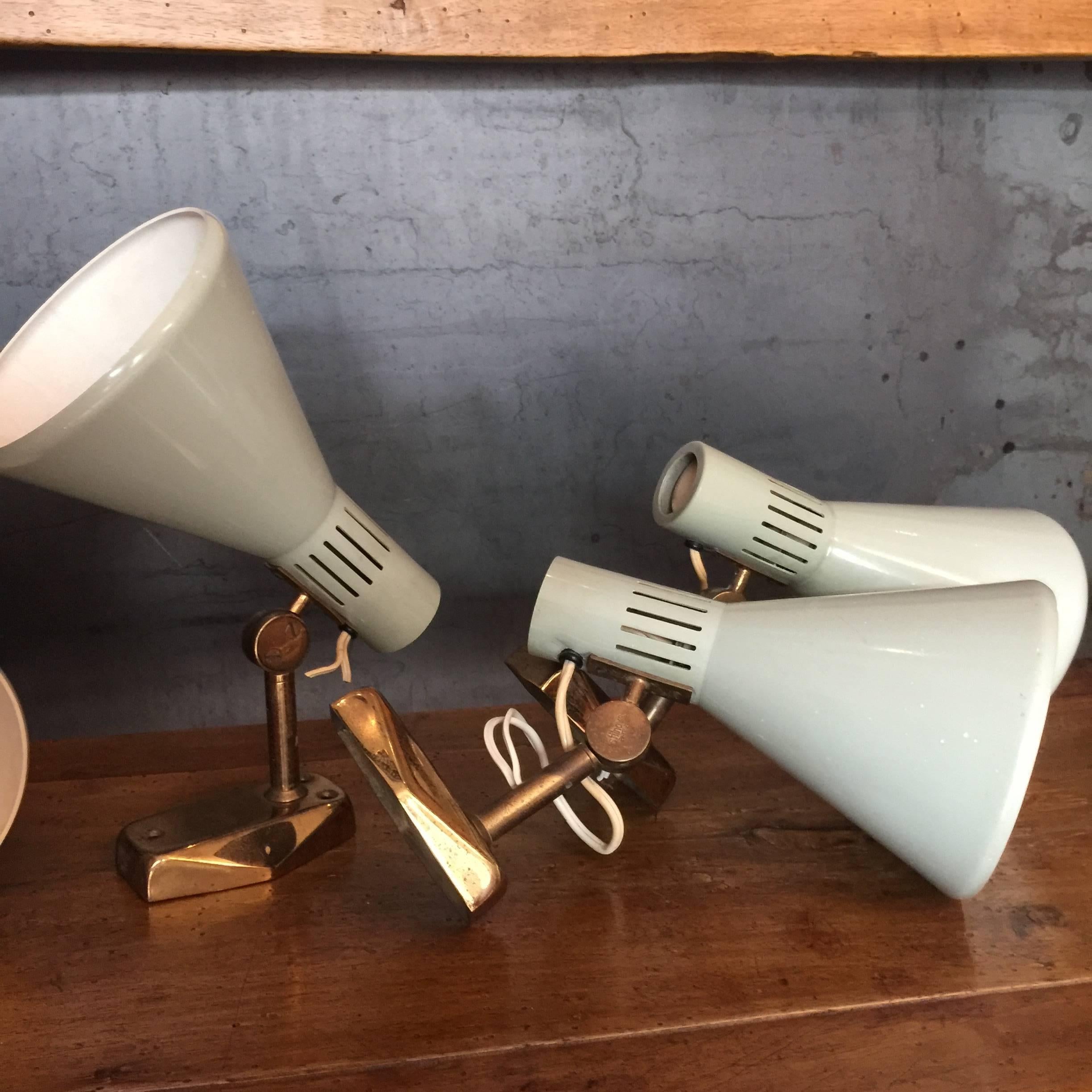 Six Articulated Wall Lights by Stilnovo, Italy, circa 1950 In Excellent Condition In Aci Castello, IT