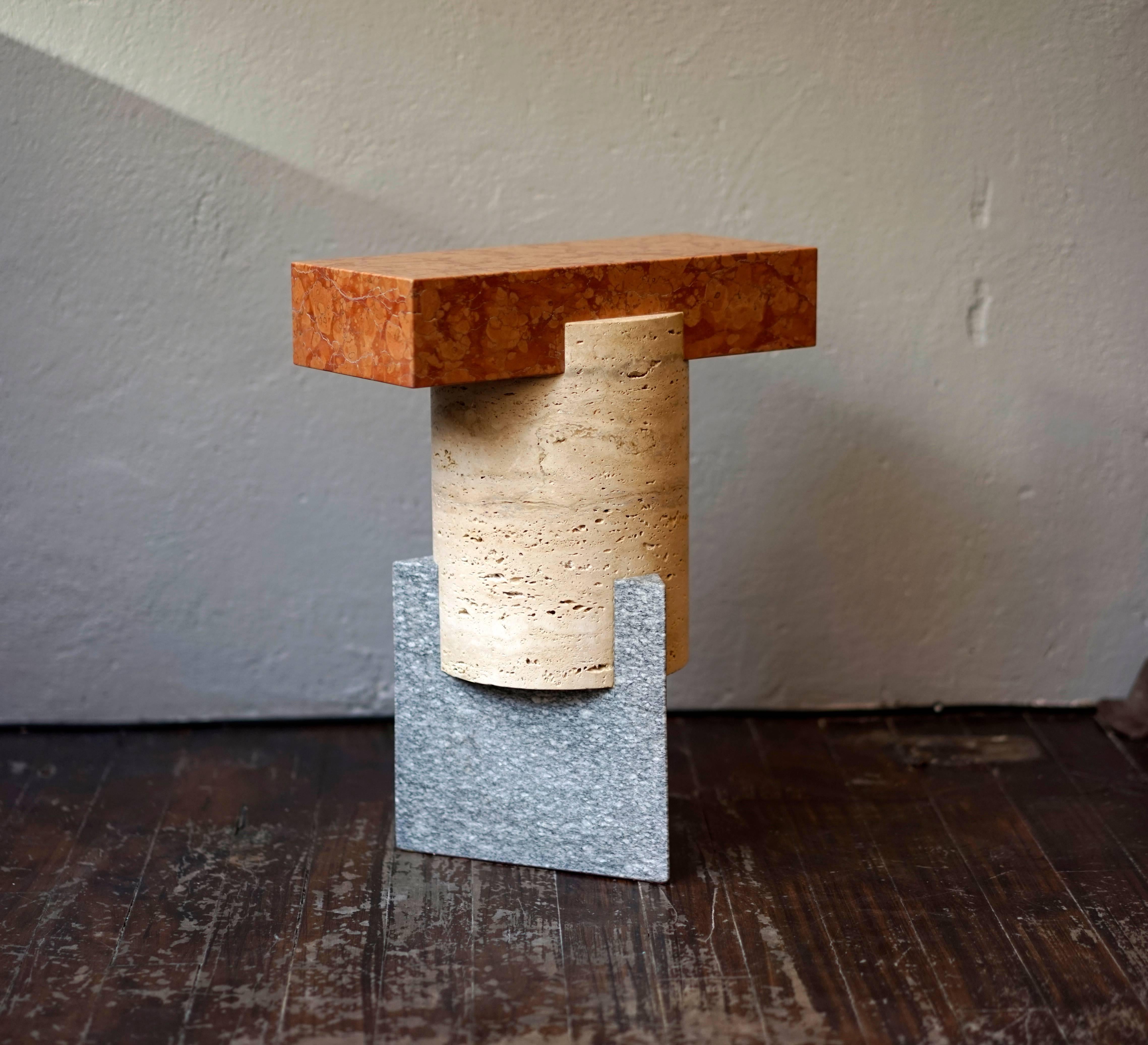 Tuskan stool, part of the Kapital Collection by Oeuffice
Limited edition of 12
Handcrafted in Italy, from three different stones: Rosso Verona Marble, Roman Travertine, Luzerna stone


A series of limited edition stools based on essential