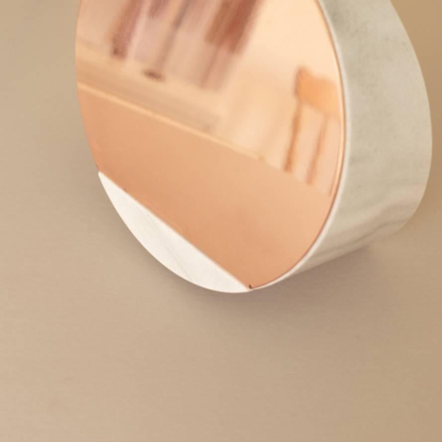 polished copper mirror