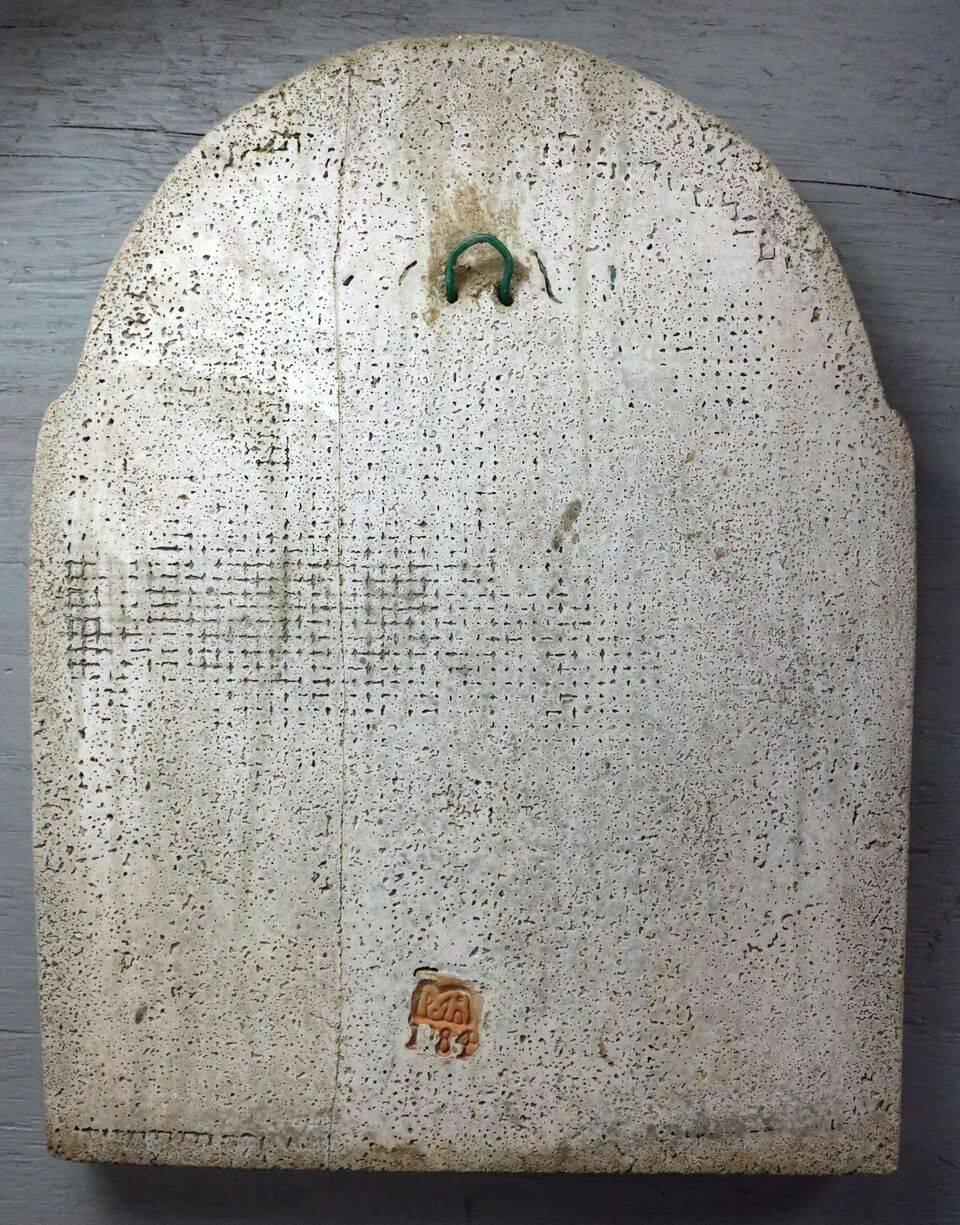 American Henry Mercer Moravian Pottery & Tile Works Terra Cotta Plaque Silva Vocat