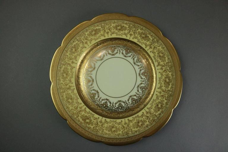 12 Heinrich and Co. Selb Bavaria Gold Gilt Edgerton Pickard Plates
