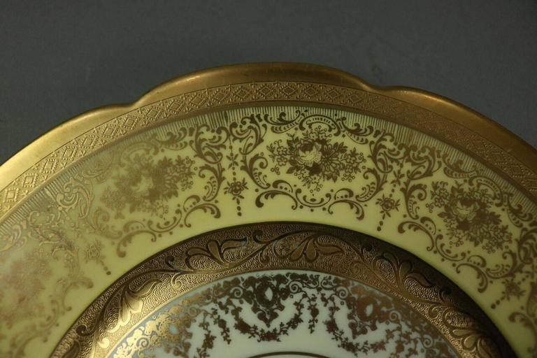 12 Heinrich and Co. Selb Bavaria Gold Gilt Edgerton Pickard Plates