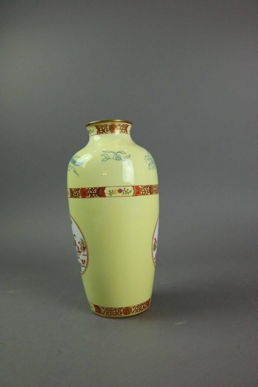 English Antique Tiffany & Co. Spode Porcelain Aesthetic Style Floral Vase, circa 1900