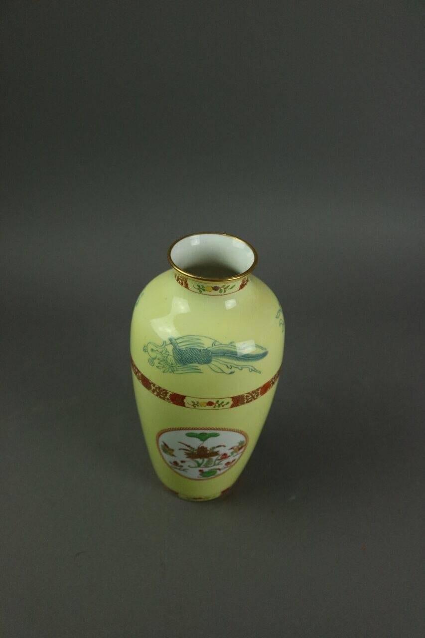 Painted Antique Tiffany & Co. Spode Porcelain Aesthetic Style Floral Vase, circa 1900