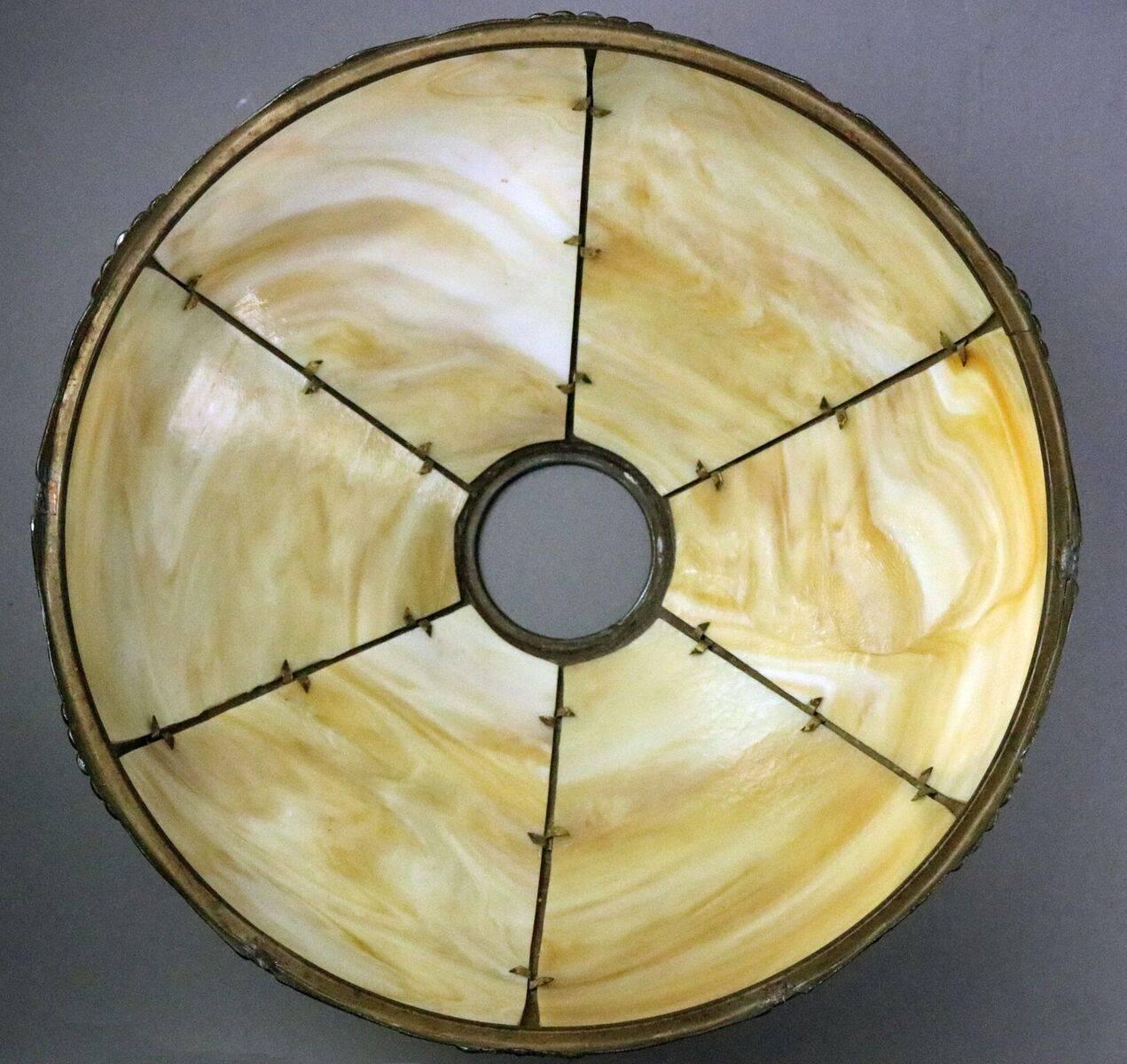 slag glass lamp base