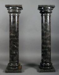 Pair of Classical Italian Polished Marble Sculpture Pedestals, circa 1900