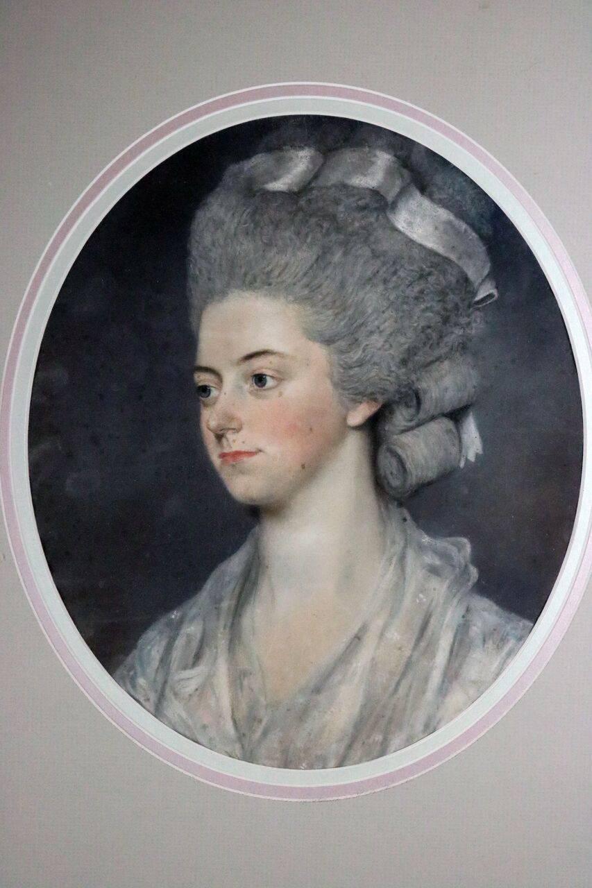 Antique Set of English Pastel Portraits of Rev. & Hon. John & Mrs. Craven, 1780 1