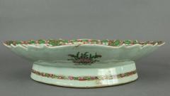 Antique Chinese Rose Medallion Hand-Painted Porcelain Console Bowl, Late 19th C