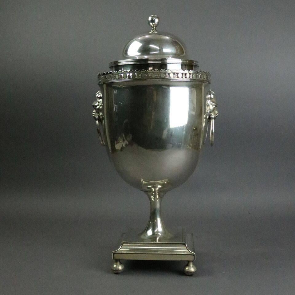 Antique English Regency Silver Plate Sheffield Lidded Samover Early 19th Century 1