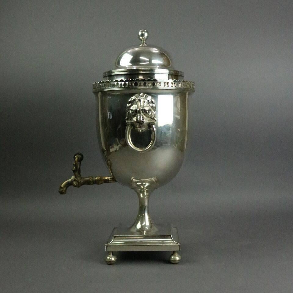 Antique English Regency Silver Plate Sheffield Lidded Samover Early 19th Century 2