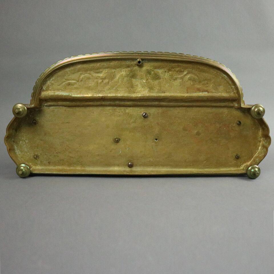 Figural Bronze Egyptian Revival Inkwell with Sea Dragons, Late 19th Century 4