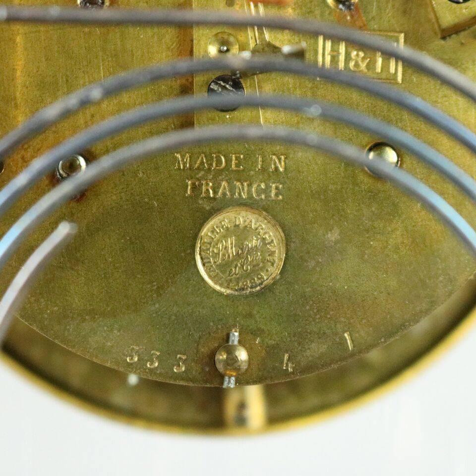 Bronze Antique French Samuel Marti Et Cie Crystal Regulator Mantel Clock, dtd 1889