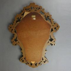 Antique French, Louis XIV Style Giltwood Shield Shaped Wall Mirror, Spain
