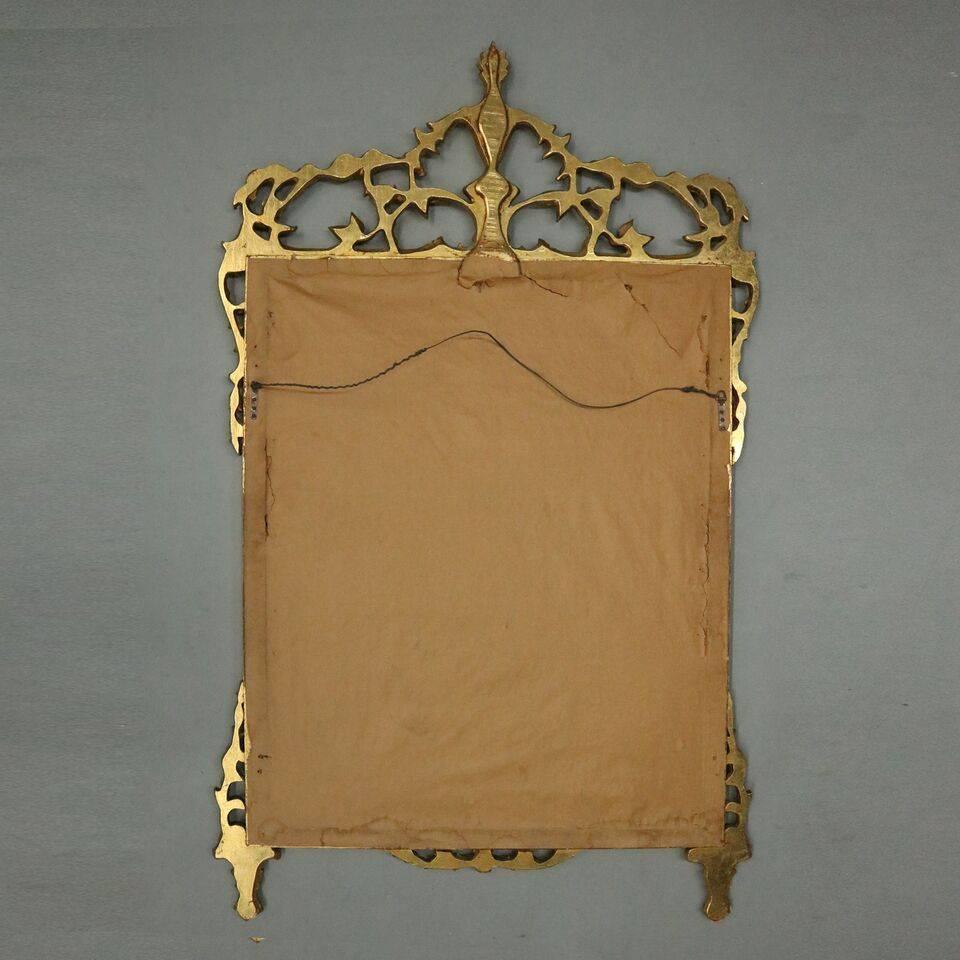 20th Century Large Vintage French Louis XIV Gilt Mirror with Rinceau & Palmette, circa 1950