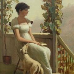 Oil on Board Genre Painting by C.H. Turner in Original Gilt Frame, circa 1880