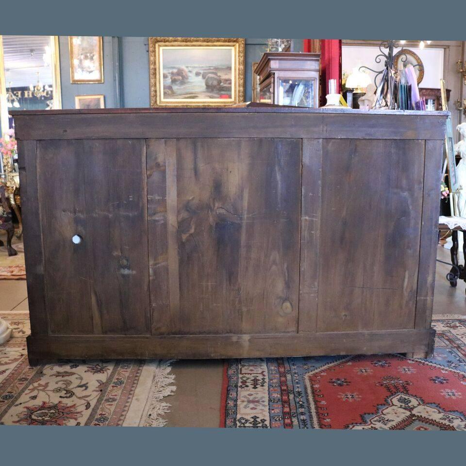 French Burl Mahogany and Satinwood Marquetry Sideboard with Bronze Mounts 1