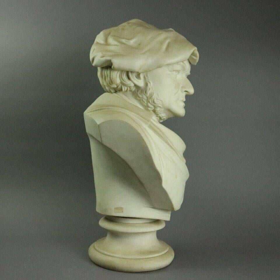 Antique German parian full size bust of Richard Wagner, circa 1880

Measures: 23