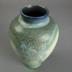 Rookwood Velum Vase, Impressionistic Iris, Signed Shirayamadani, circa 1935