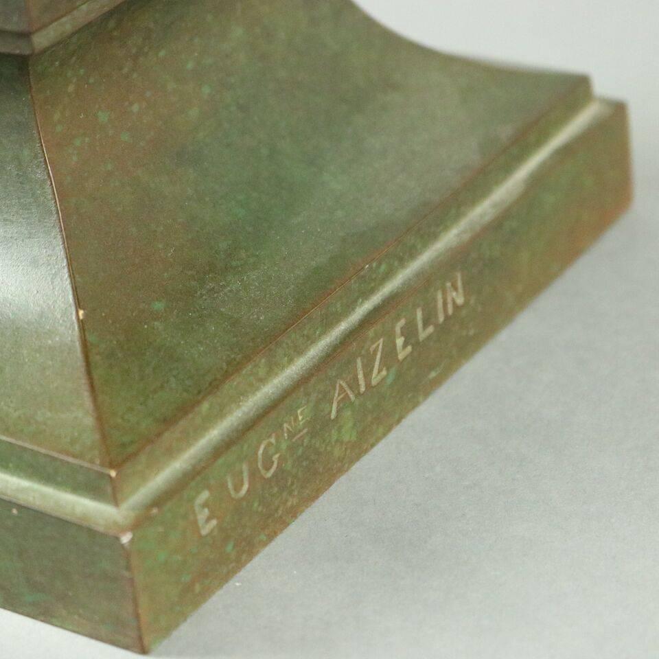 Antique French Bronze Bust of Mignon by Eugene Aizelin, circa 1880 1