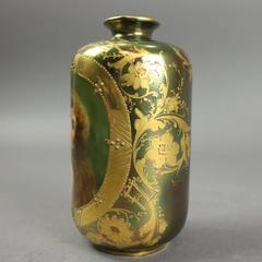 Antique Austrian Royal Vienna Porcelain Portrait Vase, Frohsinn, circa 1880