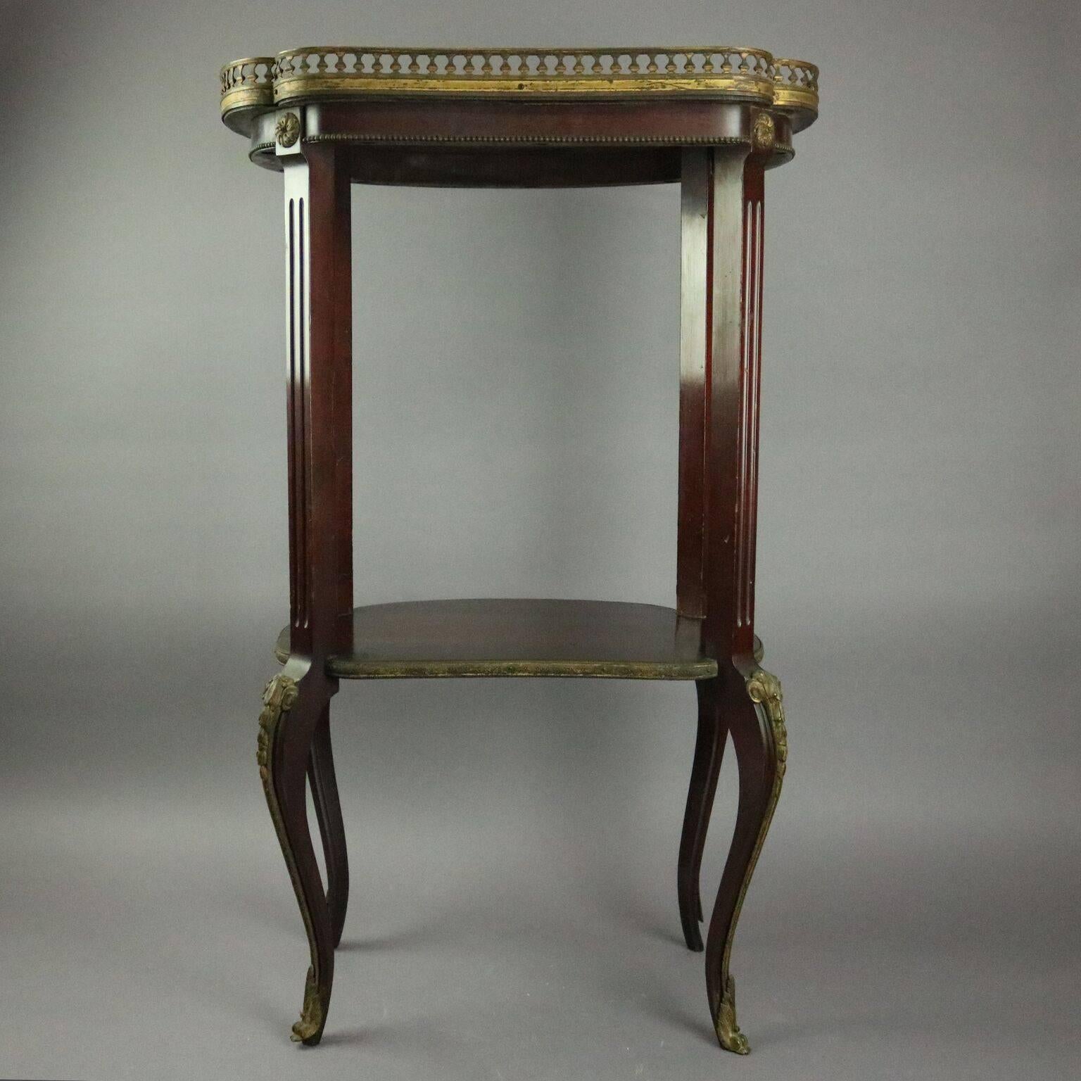 20th Century Antique French Louis XIV Style Mahogany and Ormolu Sculpture Stand, circa 1900