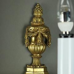 Antique French Torchiere Gilt Bonze & Crystal Three-Light Wall Sconce