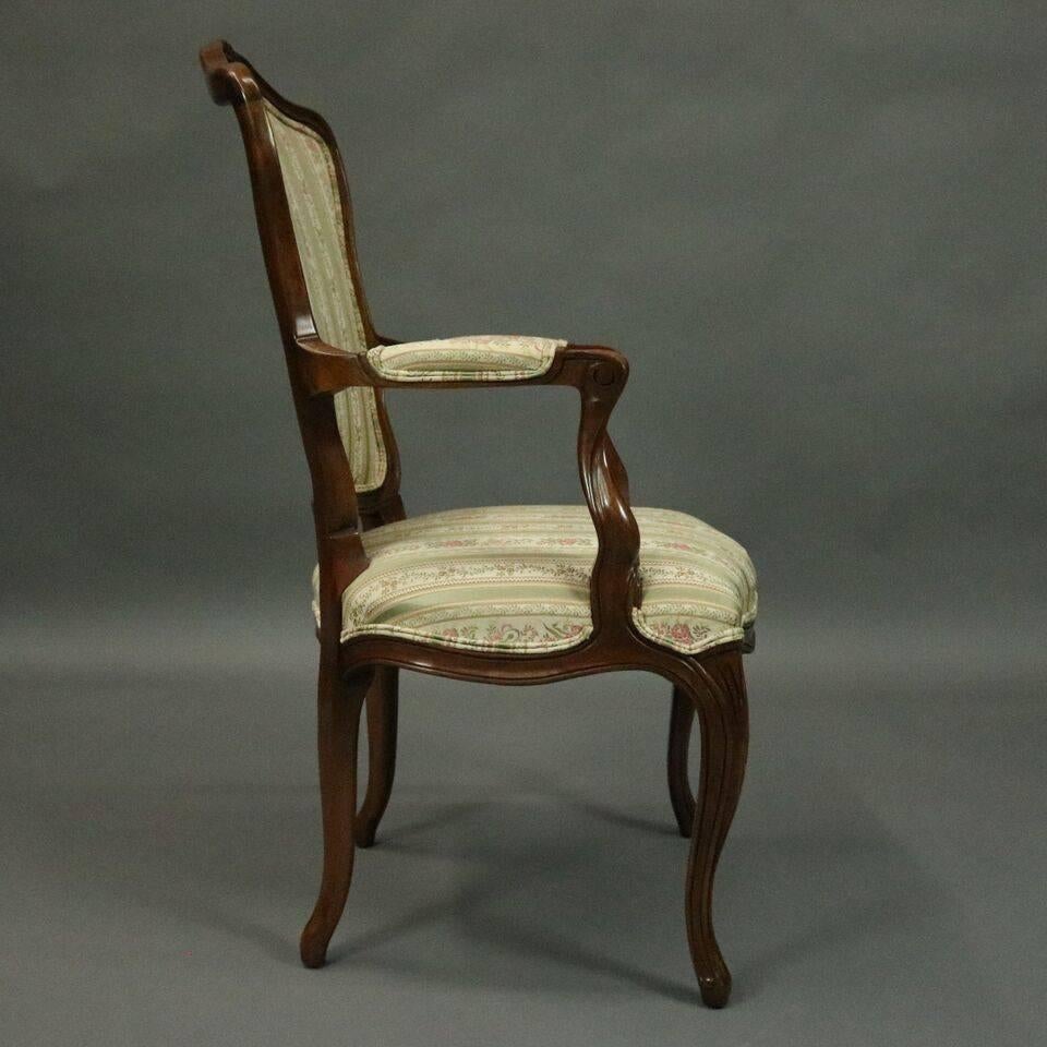 Six Borghese French Country/Louis XV Style Cherry Dining Chairs by Kindel In Good Condition In Big Flats, NY