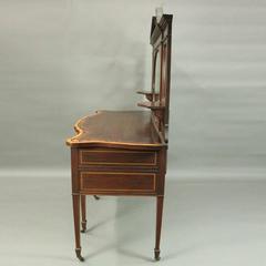 George C. Flint Co. Mahogany Inlaid Marquetry Serpentine Sideboard, circa 1900