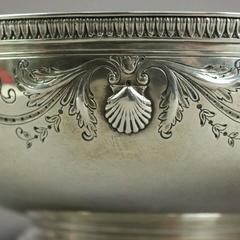 Antique Tiffany & Co. Engraved and Embossed Sterling Silver Footed Bowl