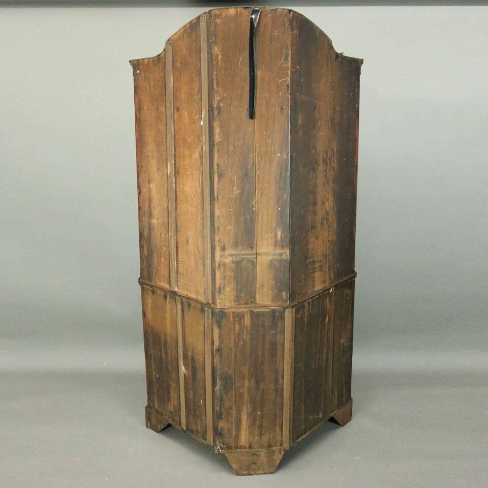 Early 19th Century Two-Piece Renaissance Revival Walnut Blind Corner Cupboard In Good Condition In Big Flats, NY