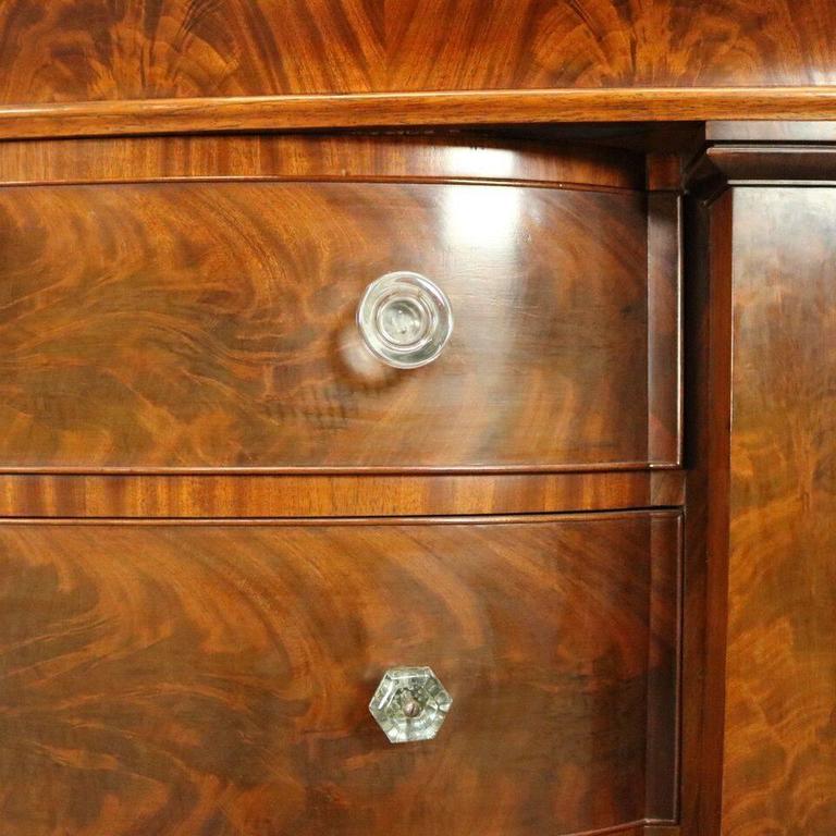 Antique Anthony Quervelle Empire Flame Mahogany Gentleman's Chest