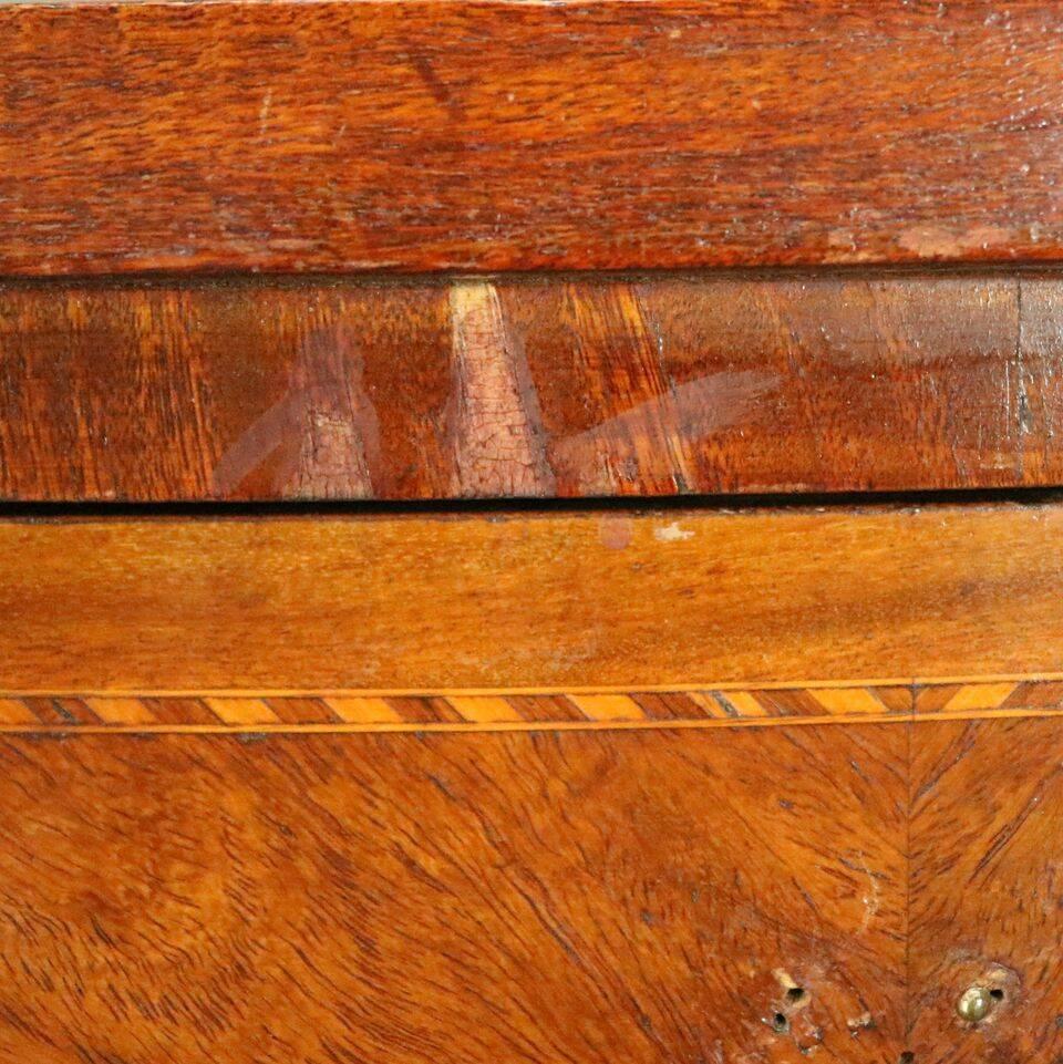 Antique Pair of French Banded Kingwood and Bronze Six-Drawer Lingerie Chests 2
