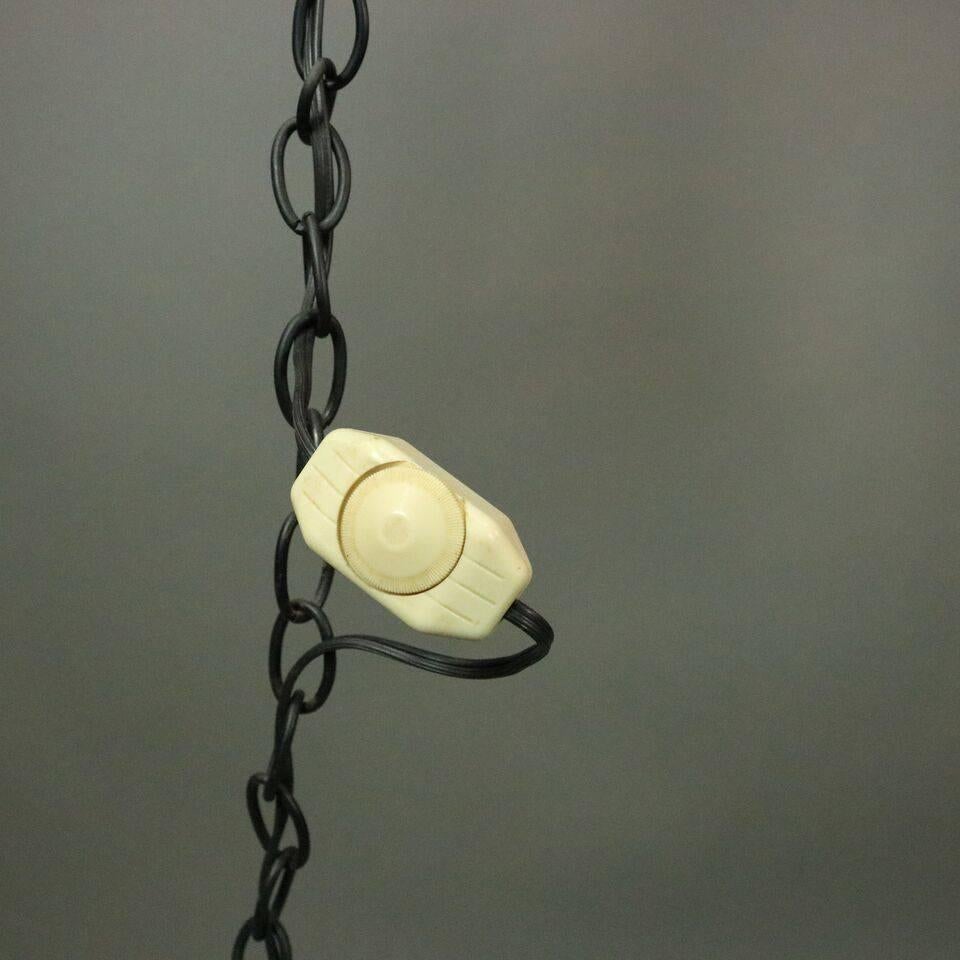 Antique Belcher Studios Aesthetic Movement Mosaic Hanging Hall Light, circa 1870 1