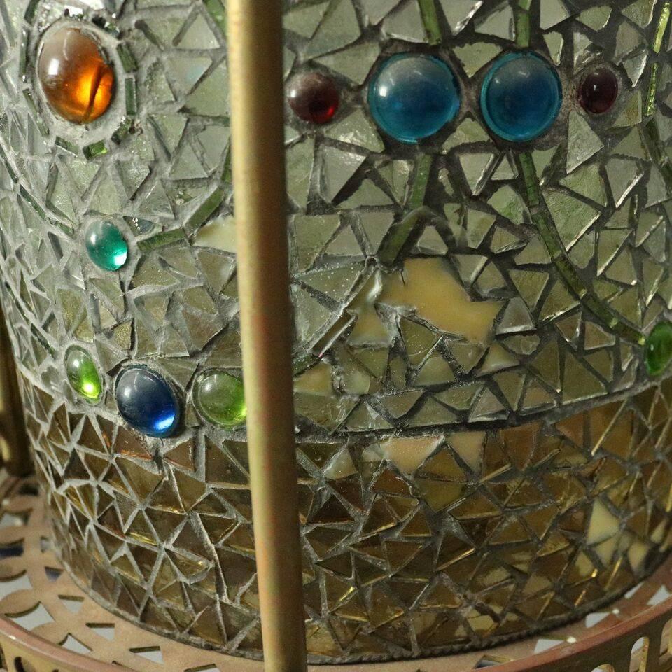 19th Century Antique Belcher Studios Aesthetic Movement Mosaic Hanging Hall Light, circa 1870