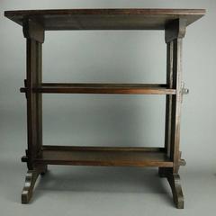 Antique Roycroft Little Journeys Mission Oak Book Stand, circa 1910