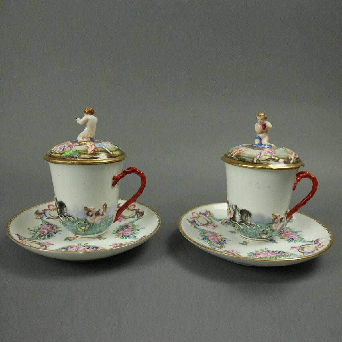 capodimonte cherub tea set