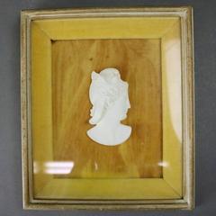 Three Vintage Classical Bisque Parian Warrior Cameos in Shadow Boxes, circa 1950