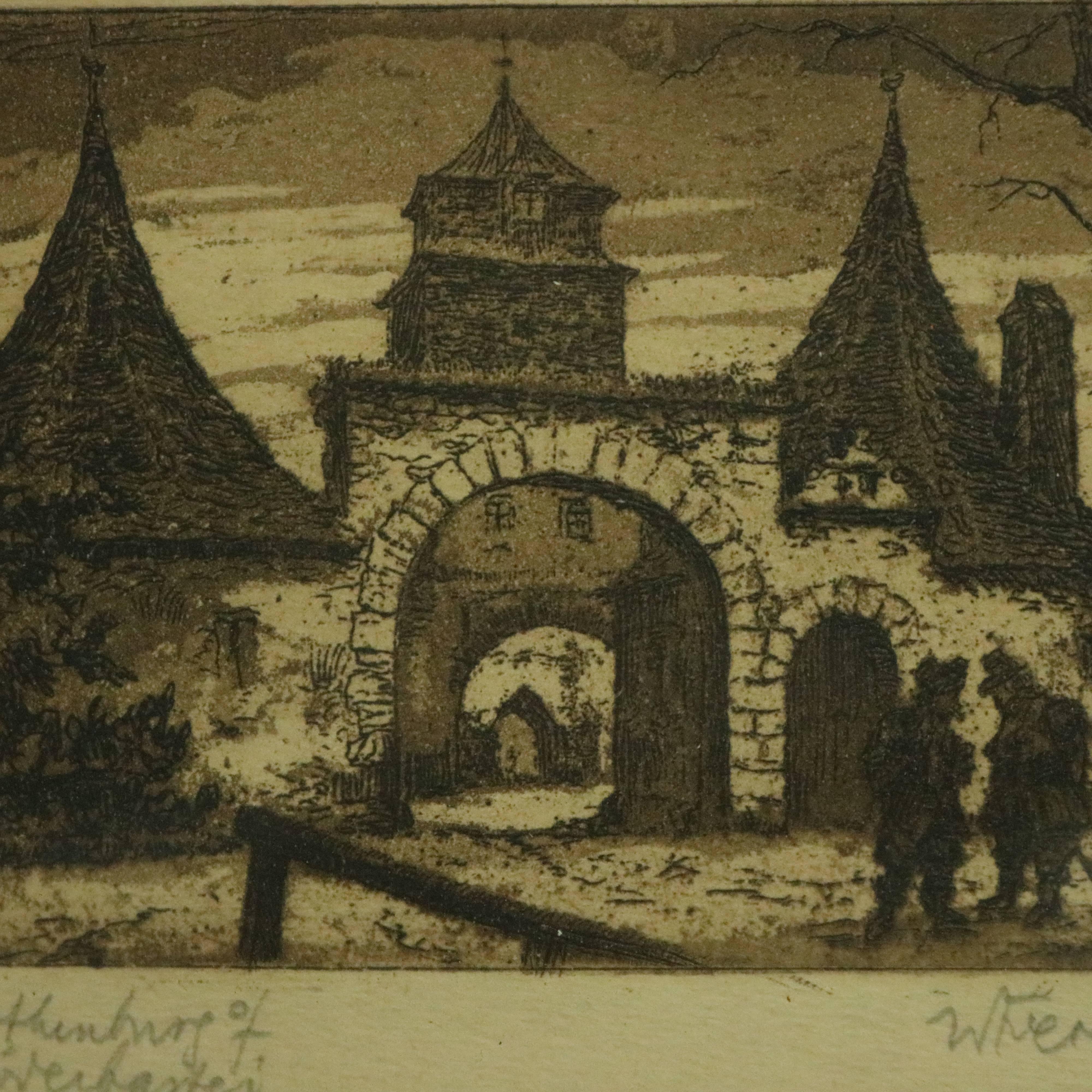 rothenburg germany etchings