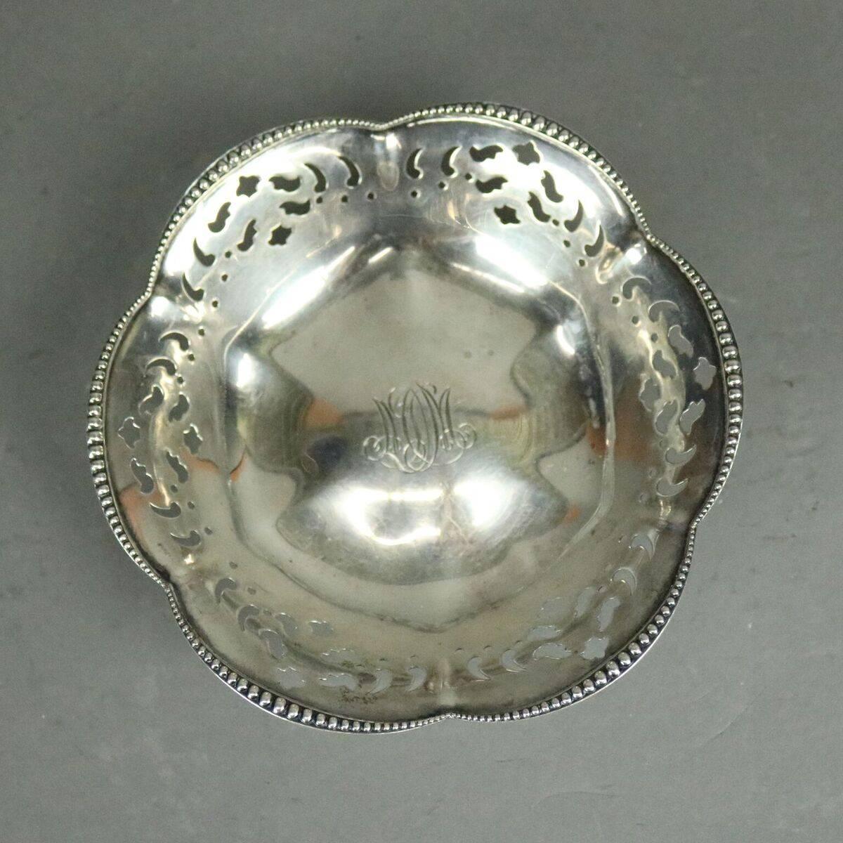 antique sterling silver candy dish