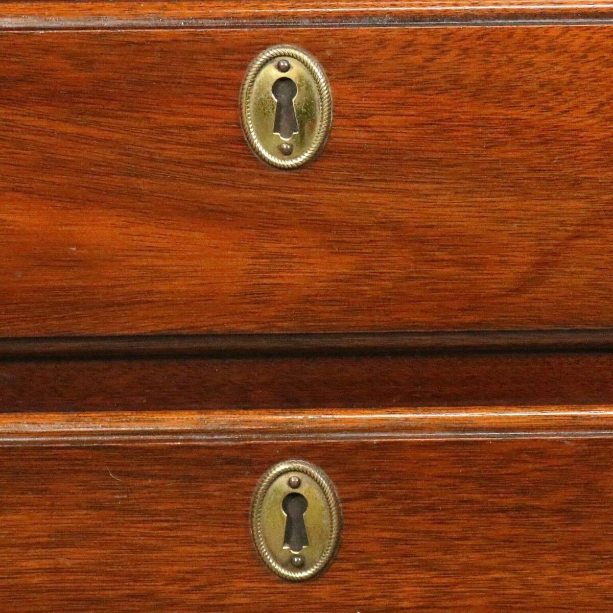 Antique Mahogany and Bronze Henkel-Harris Four-Drawer Silver Chest, circa 1930 1