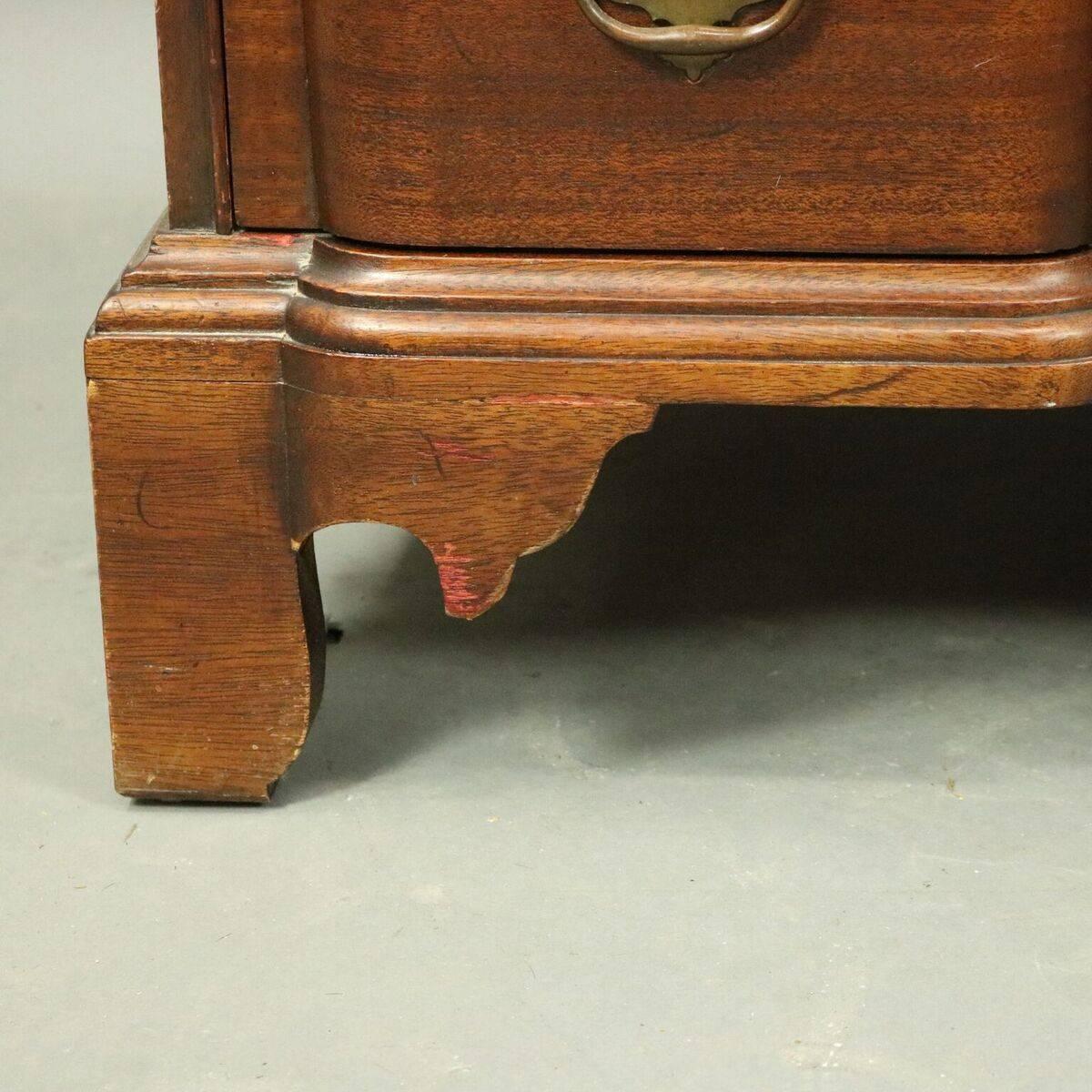 Chippendale Style Mahogany and Bronze Block Front Butler's Chest, circa 1940 3