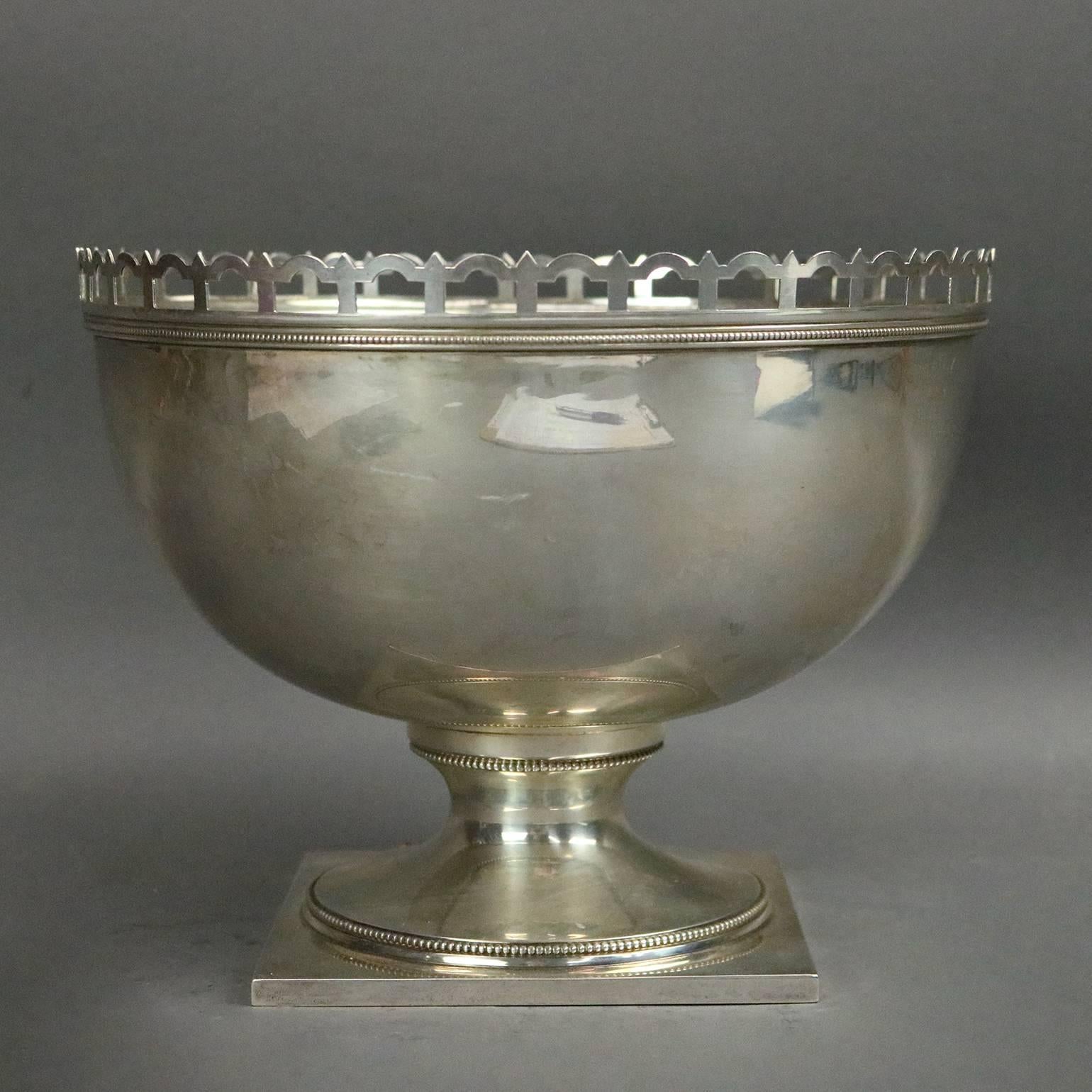 American Antique J.E. Caldwell & Co. Sterling Silver Footed Console Bowl, 19th Century