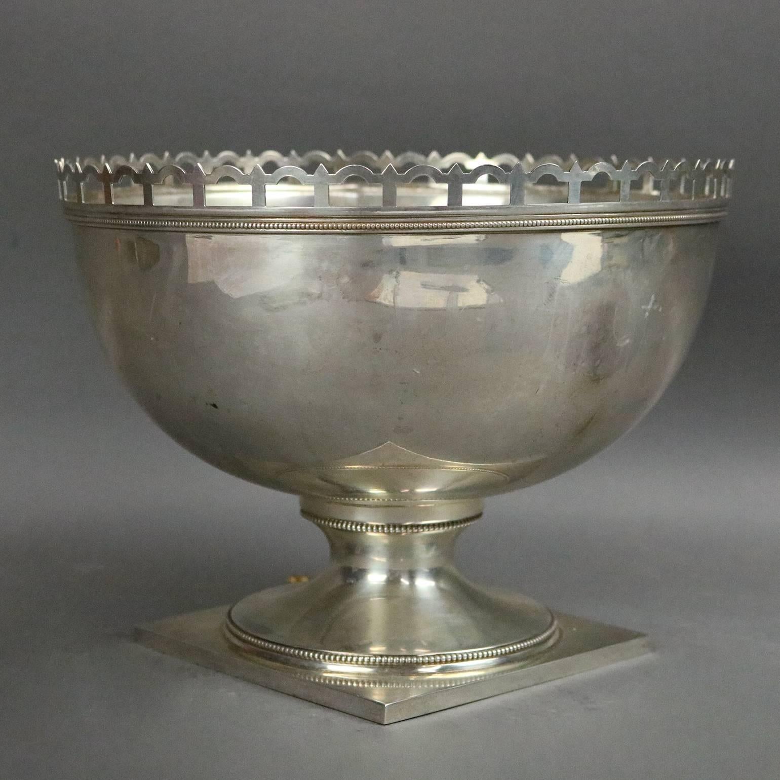 Antique J.E. Caldwell & Co. Sterling Silver Footed Console Bowl, 19th Century 2