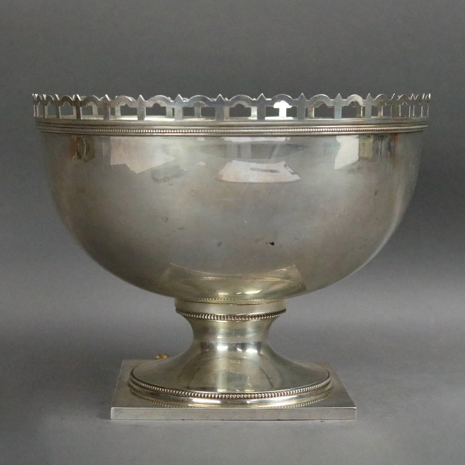 Antique J.E. Caldwell & Co. Sterling Silver Footed Console Bowl, 19th Century 3