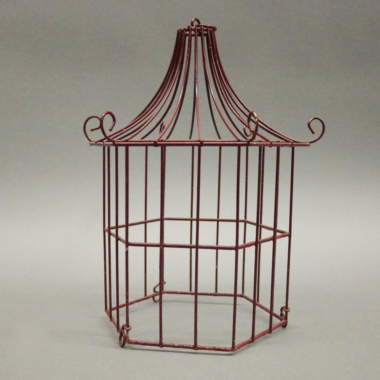 Pair Of Vintage French Chinoiserie Pagoda Bird Cage Display Cabinets, Pair Of Vintage French Chinoiserie Pagoda Bird Cage Display Cabinets,