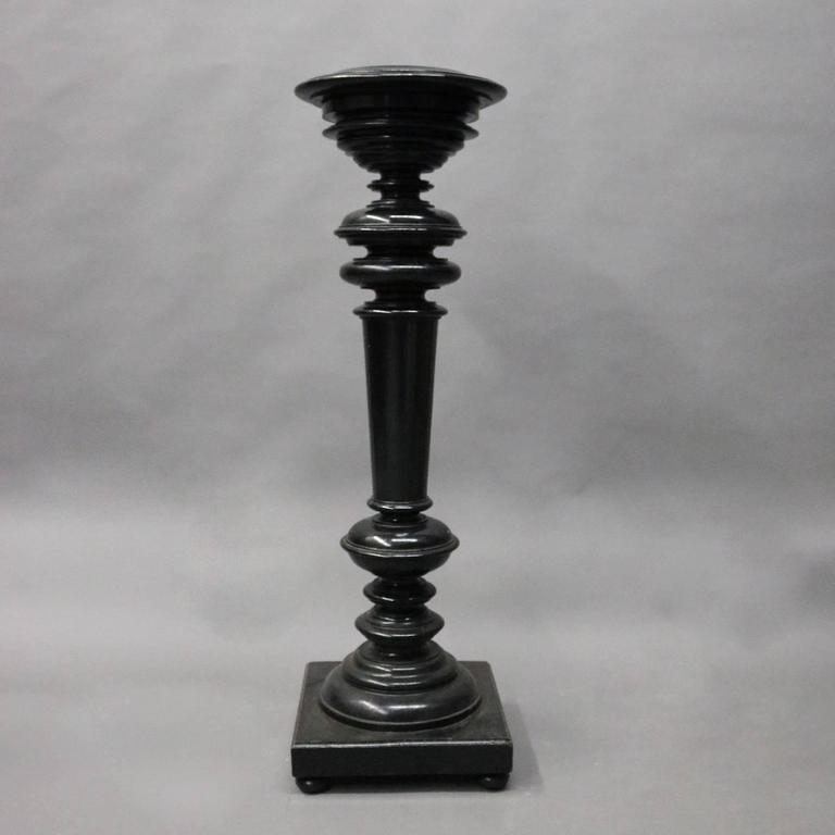 Antique Ebonized Wood Footed Sculpture Pedestal, circa 1890 at 1stdibs