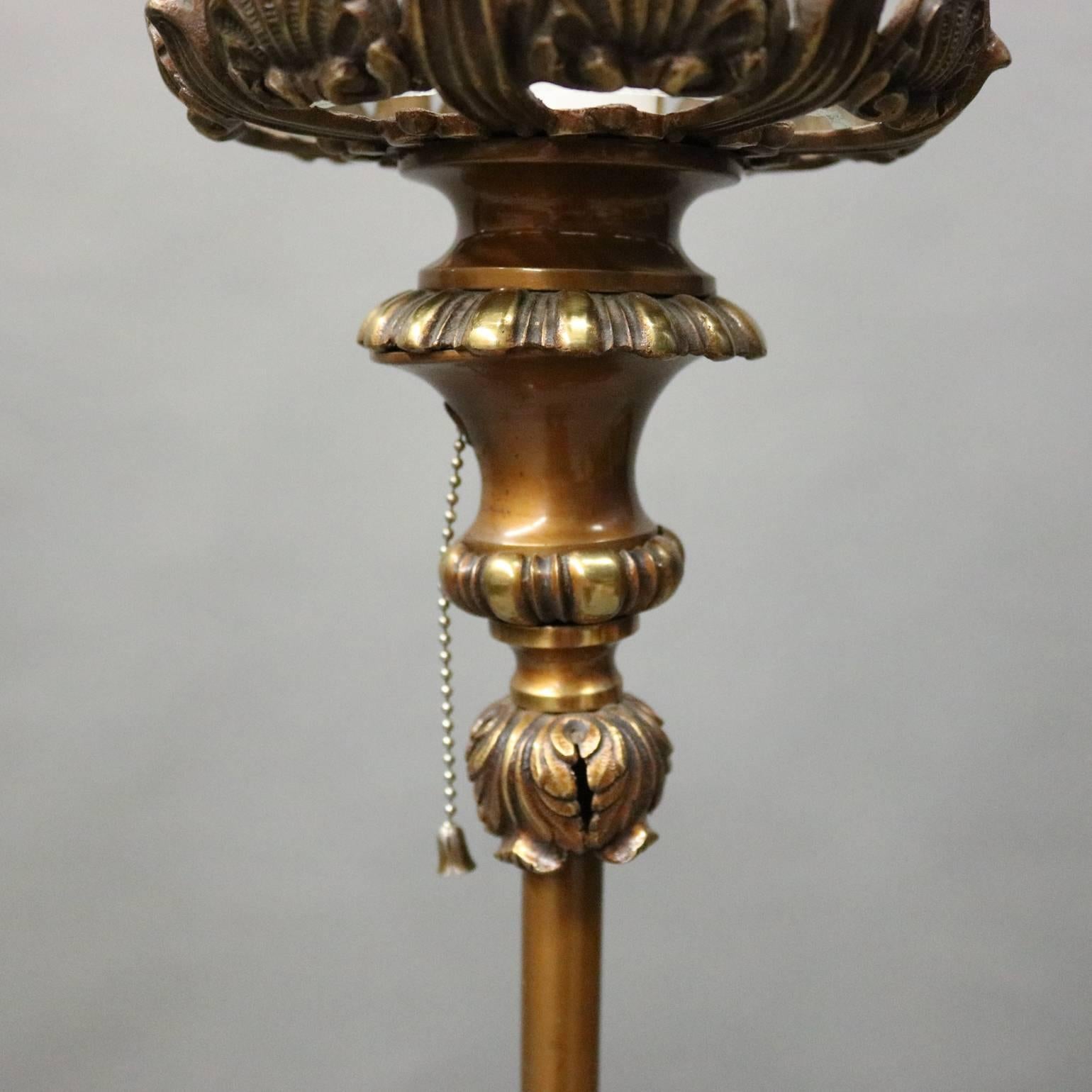 bronze torchiere floor lamp
