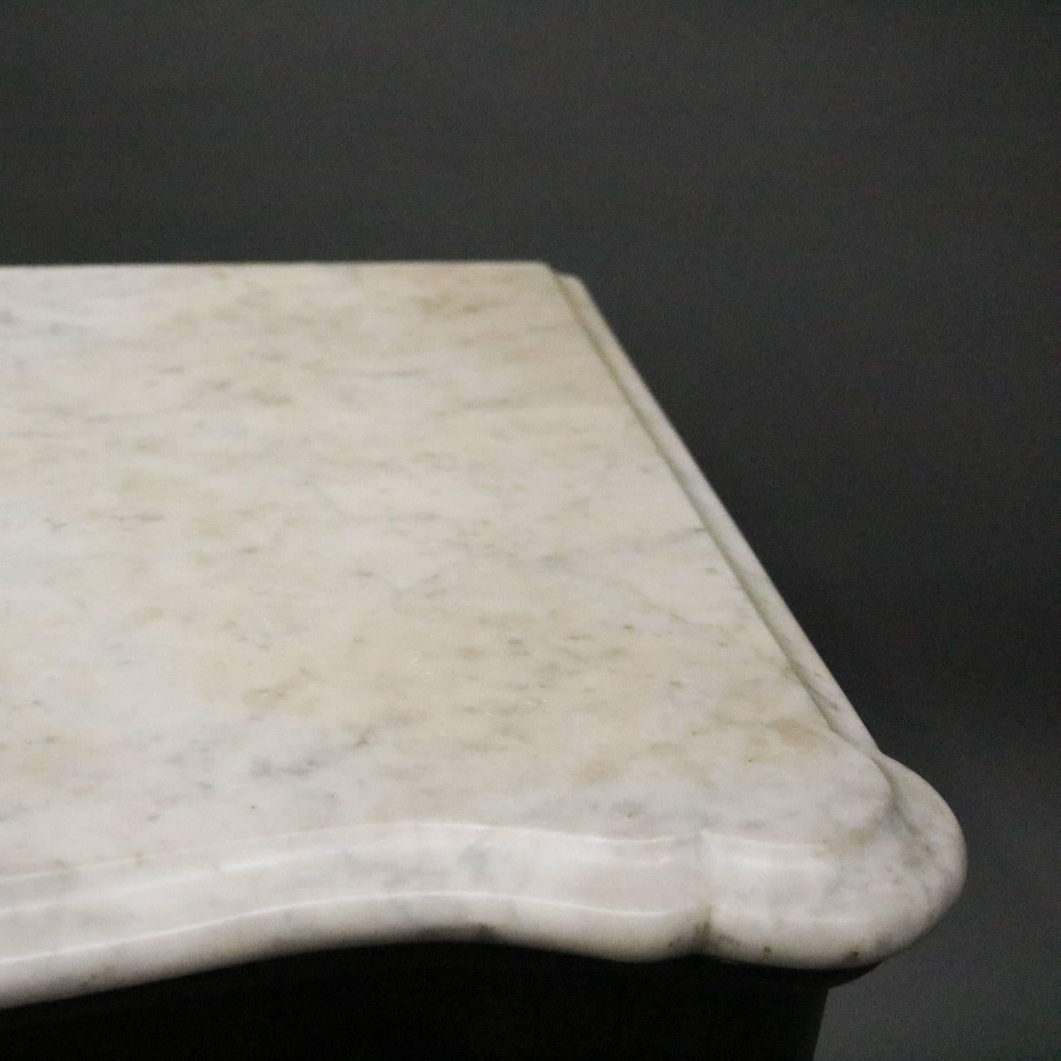 19th Century Antique Marble Top Mahogany Single Drawer Commode, circa 1880