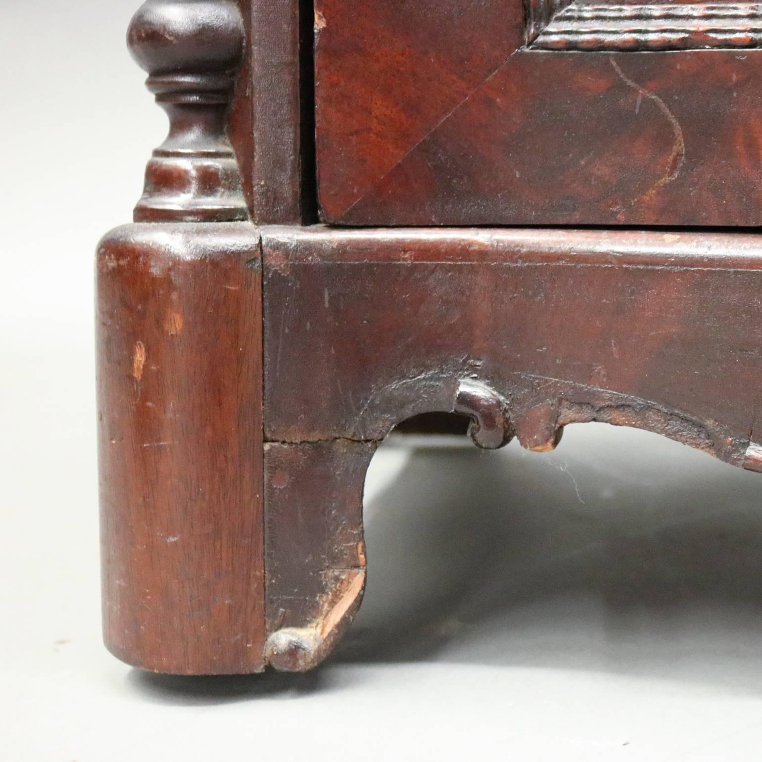 Antique Marble Top Mahogany Single Drawer Commode, circa 1880 2